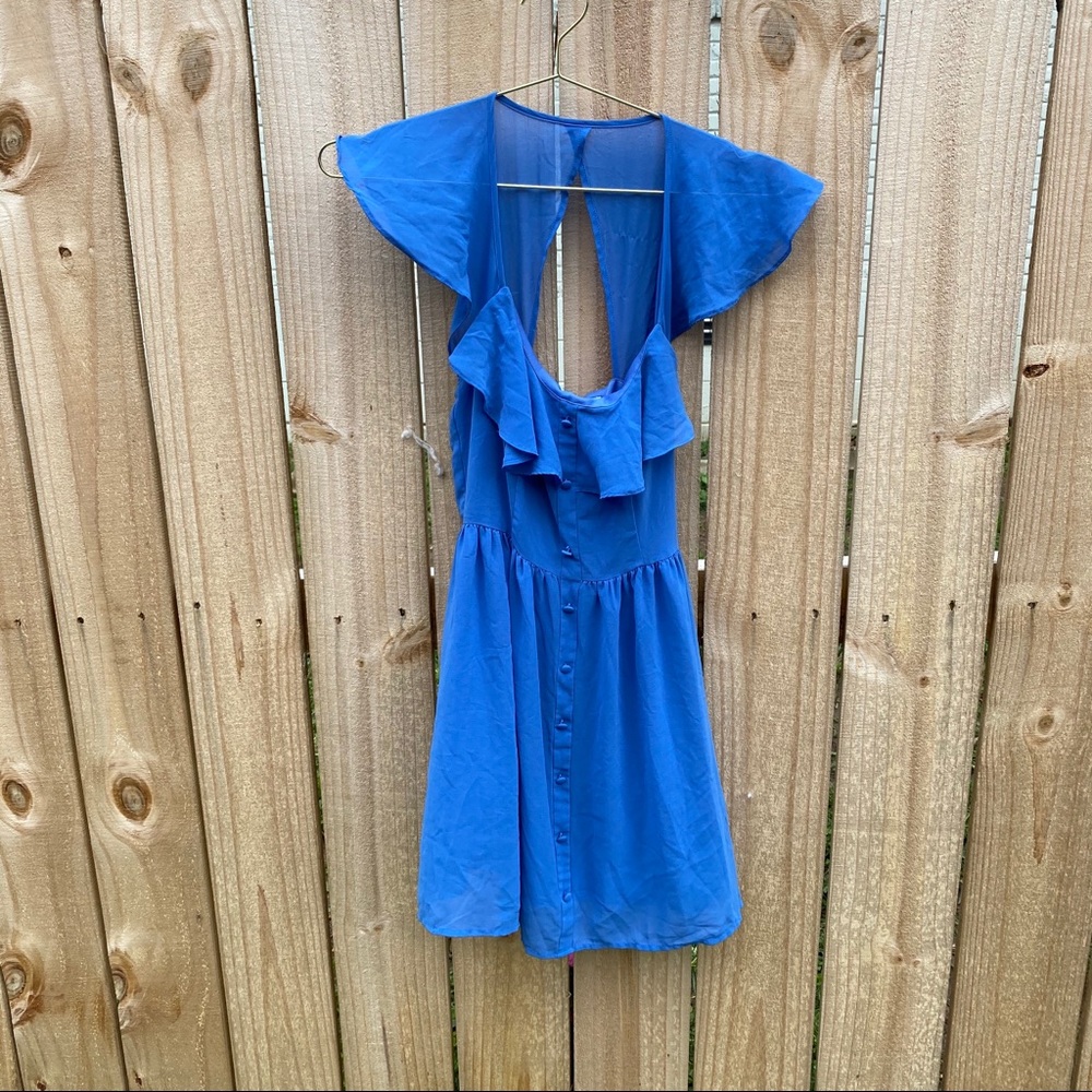 Forever 21 Blue Ruffled Dress